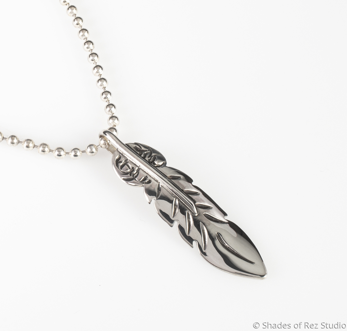 Eagle Feather Necklace - Shades of Rez Studio | Designs by Tim Blueflint