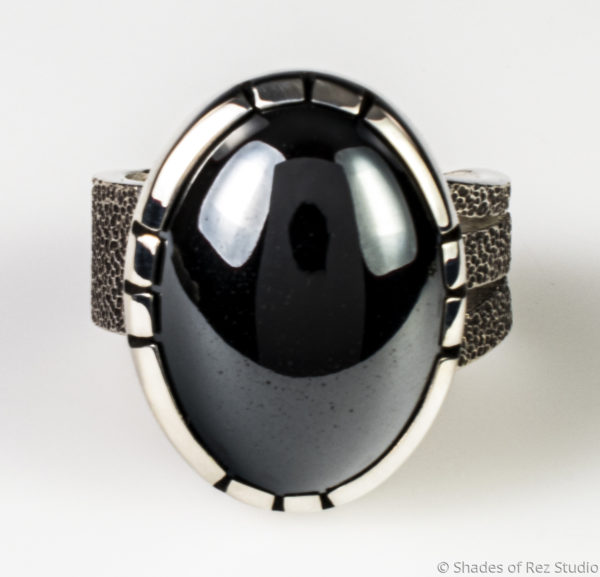 Hematite and Sterling Silver Ring