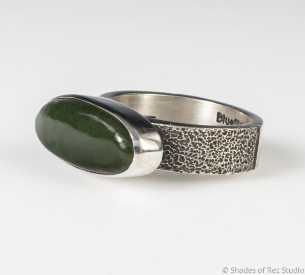 Jade and Sterling Silver Ring