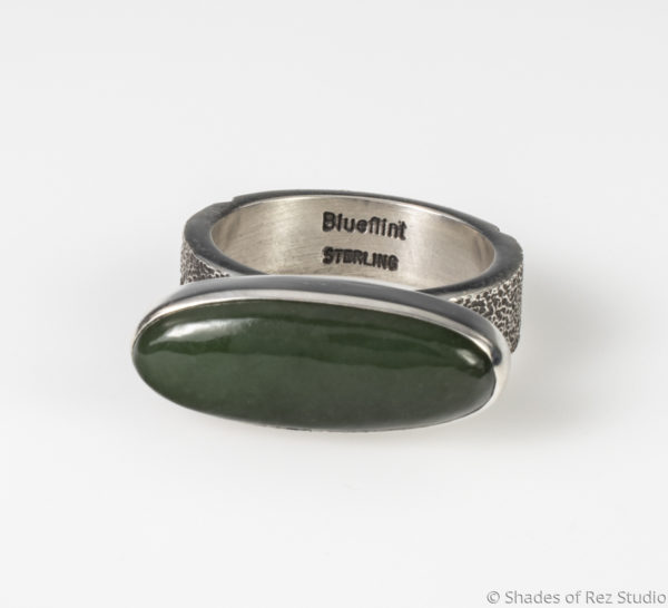 Jade and Sterling Silver Ring