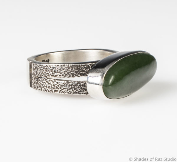 Jade and Sterling Silver Ring