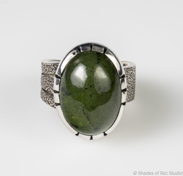 Jade and Sterling Silver Ring