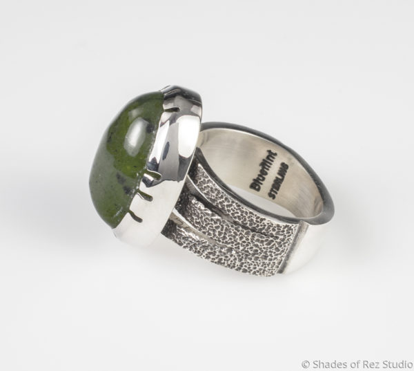 Jade and Sterling Silver Ring