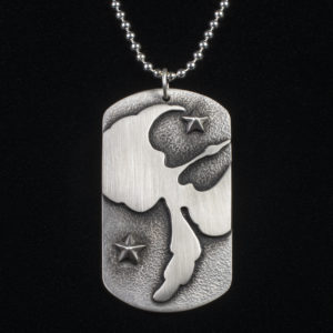 Overlay Waterbird Dog Tag Necklace
