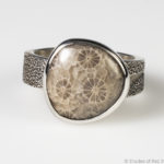 Petrified Coral and Sterling Silver Ring