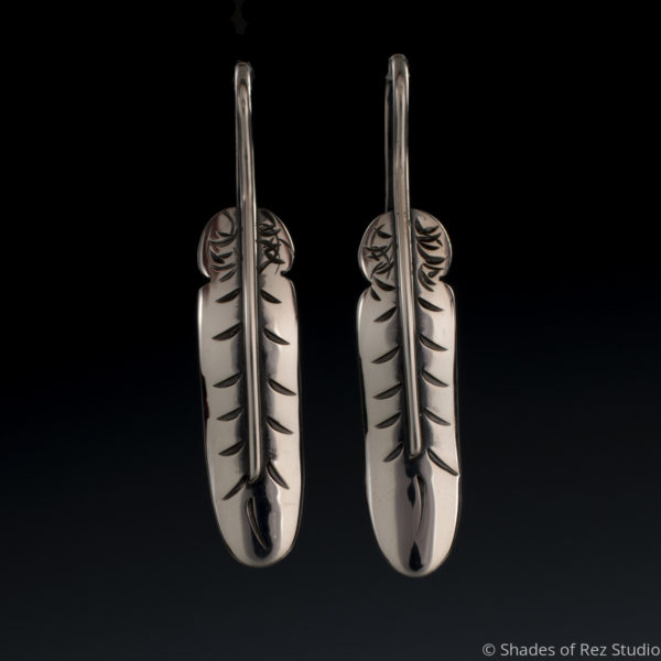 Silver Eagle Feather Earrings