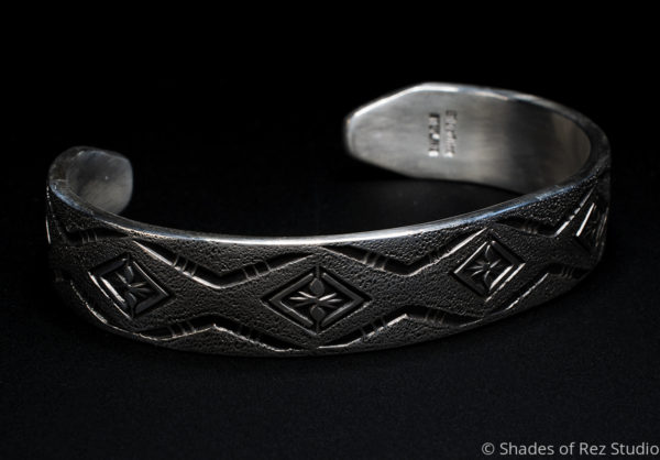 Stamped and Textured Sterling Silver Cuff