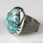 kingman turquoise and sterling silver ring 3