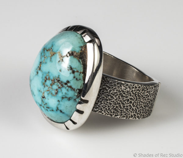 kingman turquoise and sterling silver ring 3