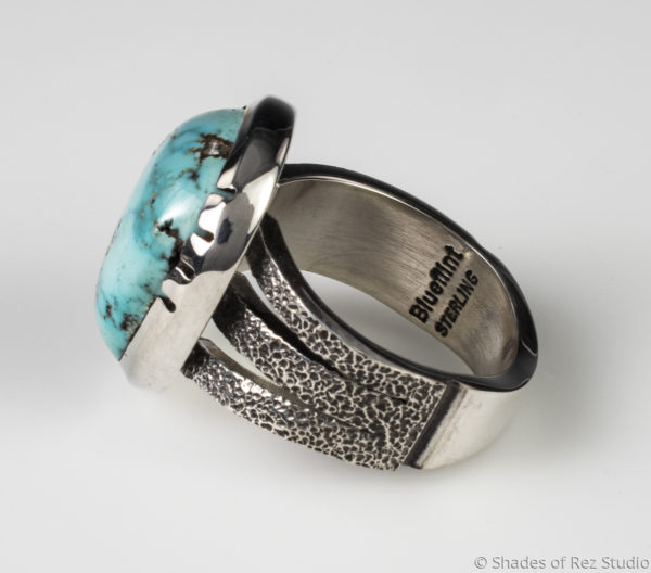 kingman turquoise and sterling silver ring 4