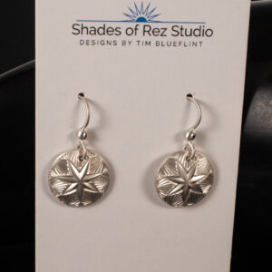 Coin-struck Star Earrings- Sterling Silver