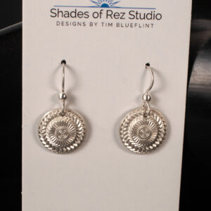 Coin-struck Whirlwind Earrings- Sterling Silver